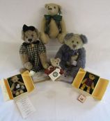 6 teddy bears - 'Hardy' by Gilly Ashcroft 1206/3000 - 'Opa' by Sandra Cook 725/3000 - Ashley
