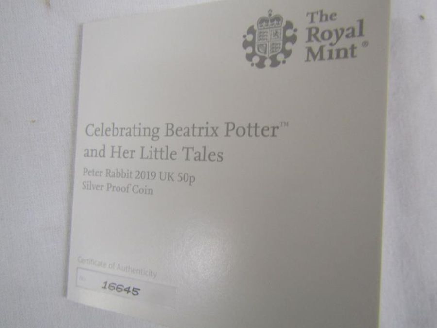 5 The Royal Mint Beatrix Potter silver proof coins - Flopsy Bunny, Peter Rabbit 2018, Peter Rabbit - Image 15 of 23