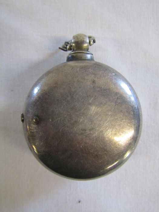 3 pocket watches - Verge Fusee J Bartle Caistor N35842 pocket watch with case and advertising - Image 8 of 24