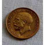 George V 1911 gold half sovereign