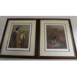 Two framed limited edition prints signed in pencil Robert Fuller, depicting Grouse (48/850) & Male