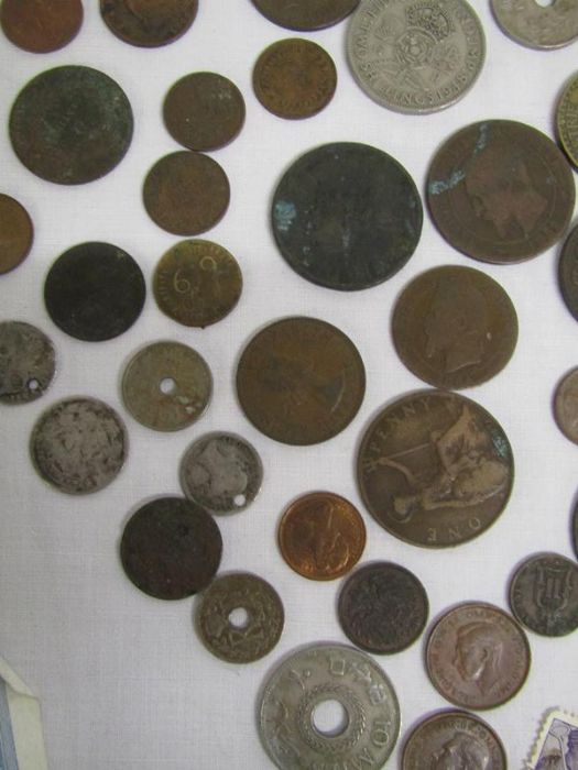 Large collection of coins includes cart wheel penny, Churchill, 3 pence, six pence, English and - Image 3 of 10