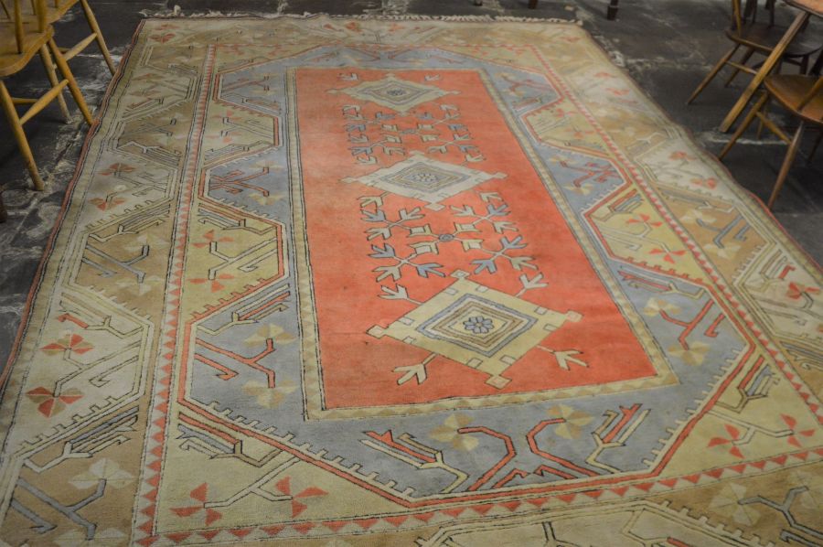 Large Turkish wool carpet 356cm by 272cm