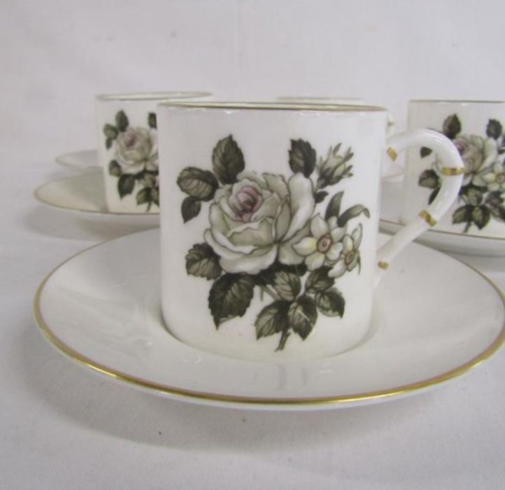 Royal Worcester 'Bernina' coffee cans and saucers - set of 6 - Image 2 of 2