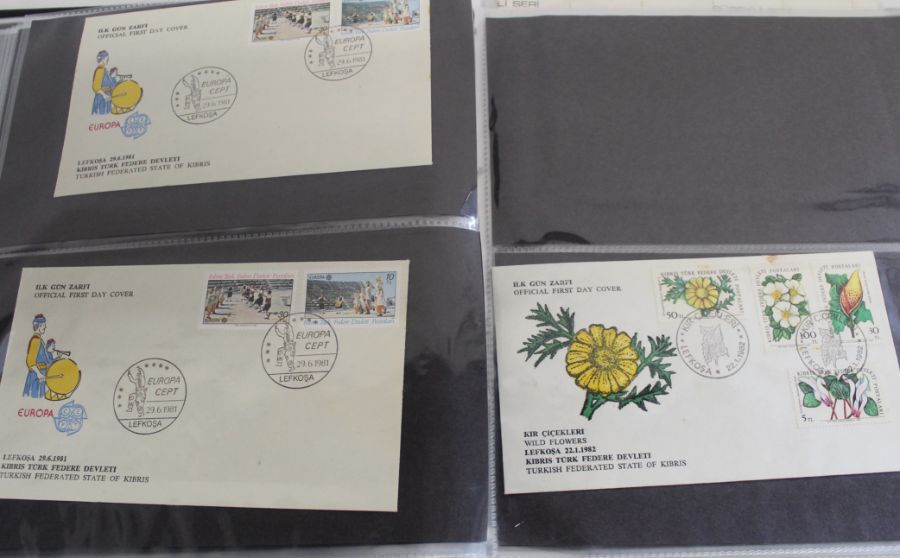 70 Turkish Federated State of Cyprus first day covers dated 1976 - 1987 plus 6 completed sheets of - Image 2 of 3