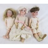 Kammer & Reinhardt, Made in Germany 390 approx. 41cm and SFBJ Paris bisque head dolls approx. 46cm &