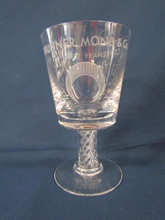 Stuart Crystal goblet with air twist stem -  limited edition 249/1000 to commemorate the 100th - Image 3 of 5