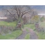 Framed watercolour 'Early Spring - Ballafayle' signed Carol Bell - approx. 80cm x 96cm