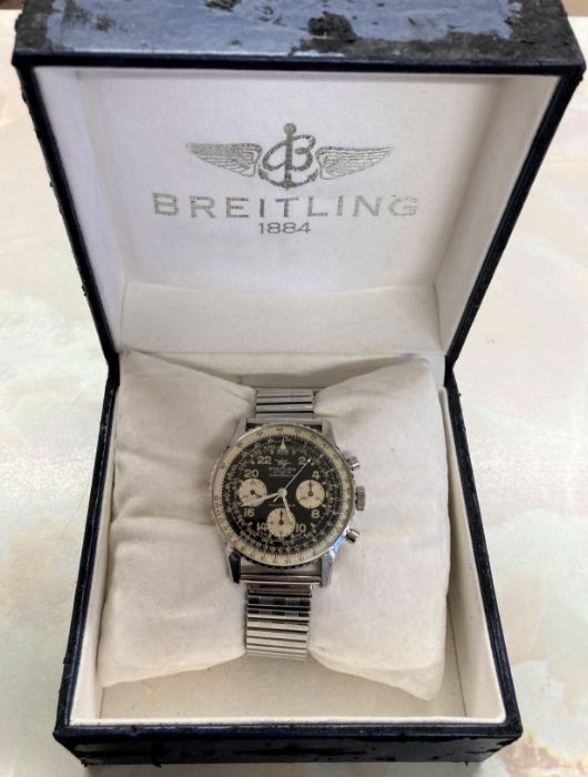 Breitling Cosmonaute Navitimer chronograph gents wristwatch serial numbers 1023577 & 809 to outer - Image 2 of 8