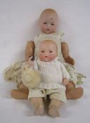 Armand Marseille bisque head baby dream dolls (only one with AM mark)