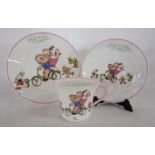 Shelley Mabel Lucie Attwell pink nursery set - largest plate 18cm