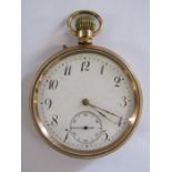 Savoy Freres gold plated pocket watch in Star case