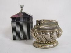 Rolls Royce lighter case (missing lighter) with Ronson silver plate lighter