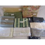 Mixed selection of linen and material - tablecloths, runners, fabric etc