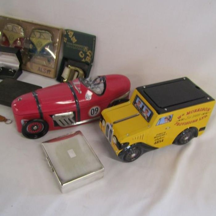 Mixed collection of items to include brass, car tins, cufflinks and Aristocrat silver-plate - Image 4 of 6