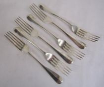6 Sheffield 1934/1932 Roberts & Belk silver dinner forks - total weight 13.02ozt