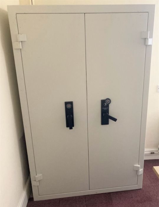 *Phoenix Safe Co. double cabinet safe with key operated mechanism (currently located at an office in