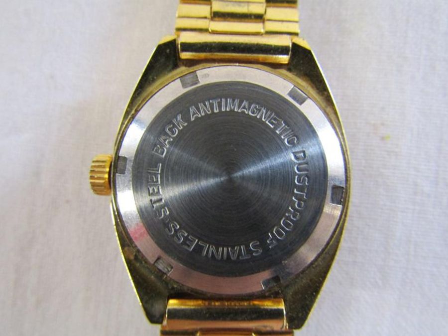 Boxed Rotary ladies watch with date aperture, leather strapped Rotary watch, Parmex watch and a - Image 9 of 18