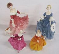 Collection of Royal Doulton figurines, My Best Friend, Hilary, Kirsty and Fragrance