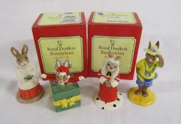 Royal Doulton Bunnykins  'Choir Singer' - 'Santa's Helper'  - 'Judge Bunny' - 'Tourist Bunny'