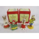 Royal Doulton Bunnykins  'Choir Singer' - 'Santa's Helper'  - 'Judge Bunny' - 'Tourist Bunny'