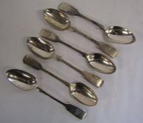 Silver tea spoons to include George William Adams (Chawner & Co) London 1874 silver and Georgian