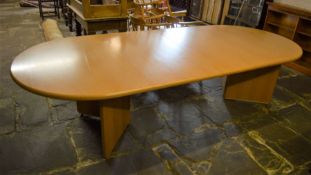 *Large modern oak veneer conference table L285cm W121cm.  This lot is subject to VAT.