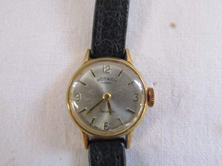 Boxed Rotary ladies watch with date aperture, leather strapped Rotary watch, Parmex watch and a - Image 6 of 18