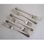 Joseph Rodgers & sons Sheffield 1940 silver desert forks - total weight 8.92ozt