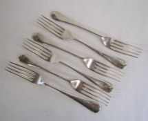 Joseph Rodgers & sons Sheffield 1940 silver desert forks - total weight 8.92ozt