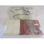 3 sets of curtains including Marks and Spencers with tie backs