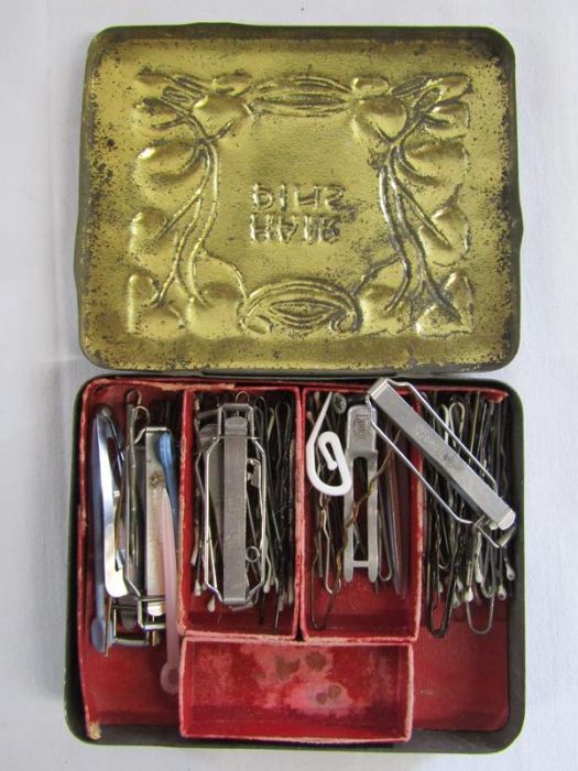 Mixed collection of items to include brass, car tins, cufflinks and Aristocrat silver-plate - Image 6 of 6