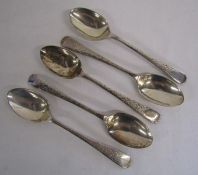 W S Savage & Co Sheffield 1915 silver teaspoons - total weight 2.08ozt