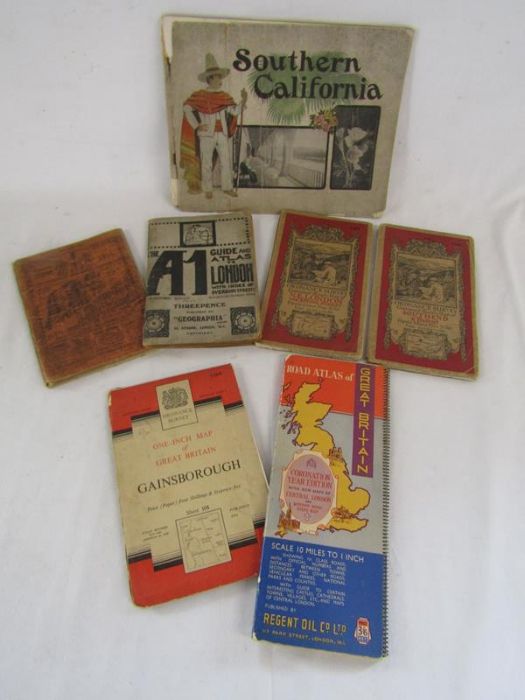 Collection of maps including The A1 guide to London, The ABC to London 1914 etc and M. Reider