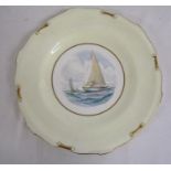 WEJ Dean hand painted Royal Crown Derby plate marked 'Starlight' to underside - approx. 25cm