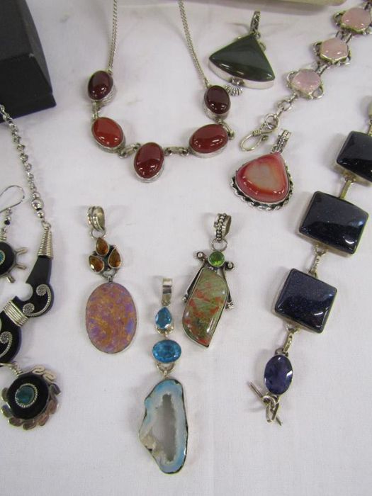 Collection of silver mounted jewellery including Andea jewellery - Image 3 of 4
