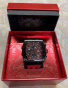 Gent Tsar Bomba chronograph wristwatch with quartz movement, 50m waterproof, tonneau stainless steel