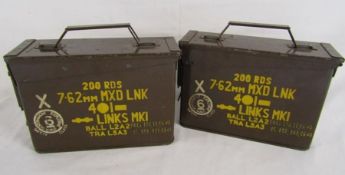 Pair of ammunition ammo boxes RG 19.11.64