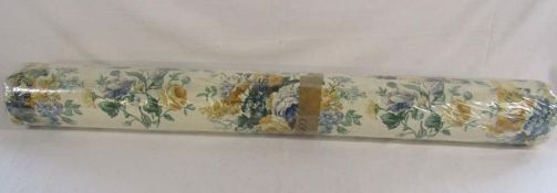 Roll of material 48" Heyles Blue (floral design) approx. 50m