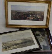 Framed lithograph "Distant View of Lord Raglan's Head Quarters Before Sebastopol", modern framed Th.