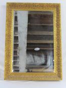 Gilt framed mirror approx. 65cm x 91cm