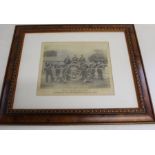 Framed photo 1873 2nd Lincolnshire Regiment "Winners of the Cadiz Mortar August 6th 1873"