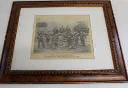 Framed photo 1873 2nd Lincolnshire Regiment "Winners of the Cadiz Mortar August 6th 1873"