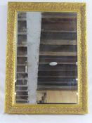 Large gilt framed mirror approx. 105cm x 75cm