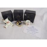 Royal Crown Derby 'Miniature Loving Cup' limited edition of 350 - miniature teddy bear 'Edward' - '