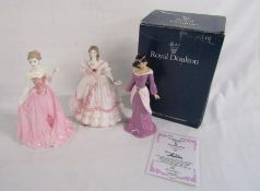 Royal Doulton 'Jasmine' Aladdin figurine limited edition 291/2000 - Coalport 'Belle of the Ball'