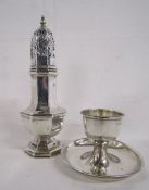 London 1908 Mappin & Webb sugar caster approx. 17cm tall - total weight 3.4ozt and Birmingham E Hill