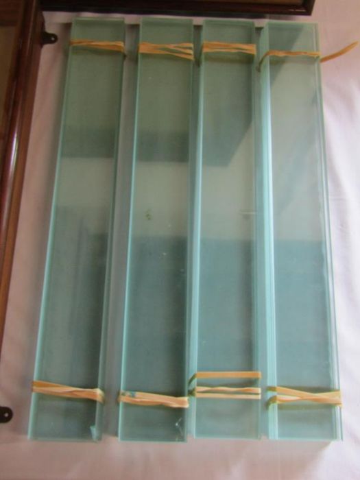 3 x miniature car wall display cabinets with 11 glass shelves - Image 4 of 4