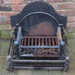 2 large hand made wrought iron fire grates