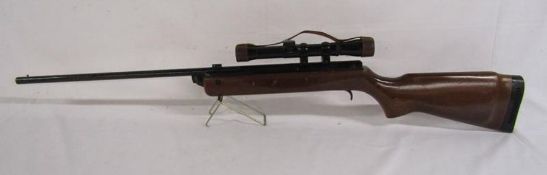 BSA Meteor .22 air rifle with oigee Luxor 2.75 x 90 DOP.EL telescopic sight Made in Germany serial